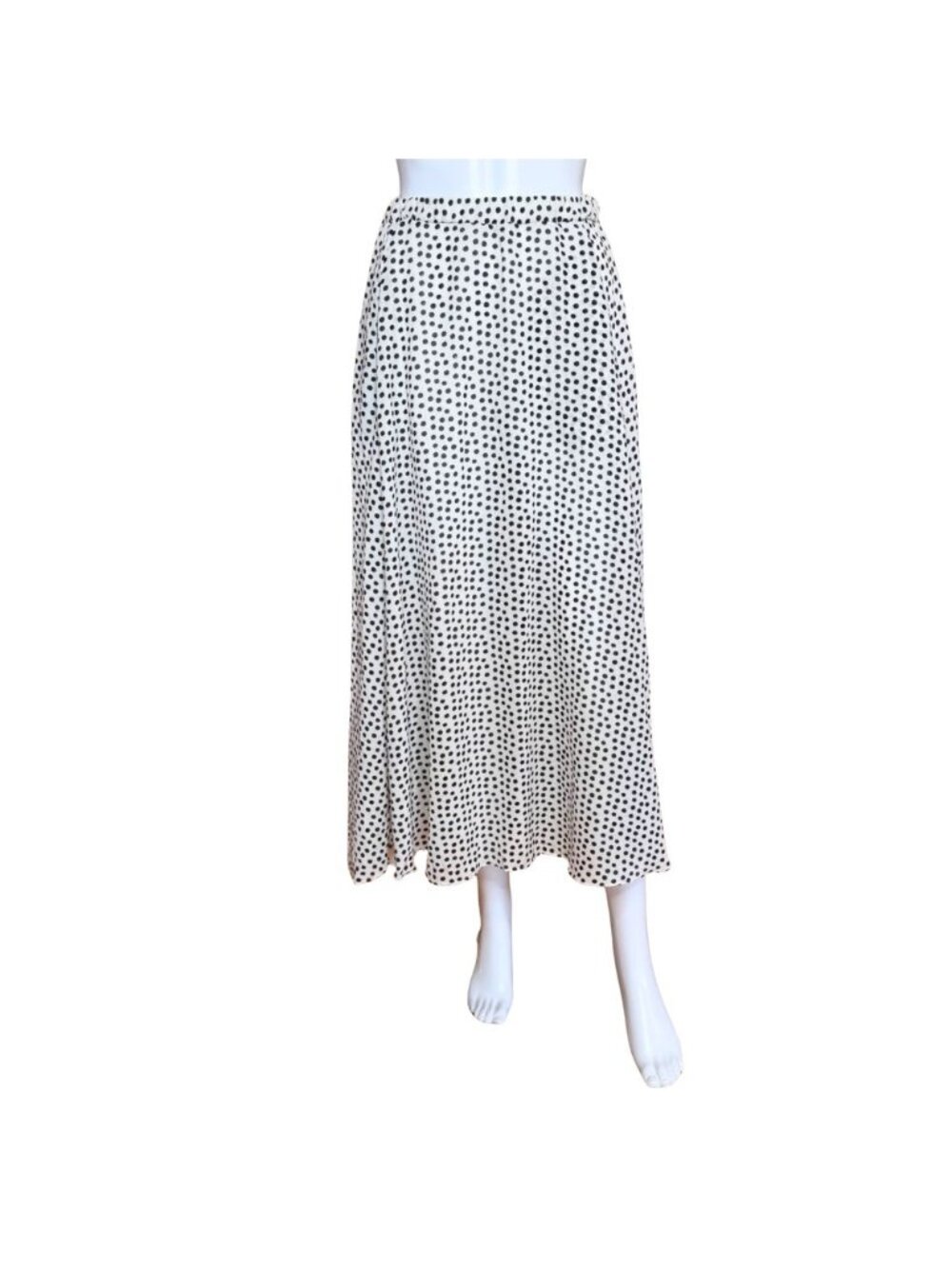 Max Studio Polka Dot Maxi Skirt with Pockets Size L NWOT